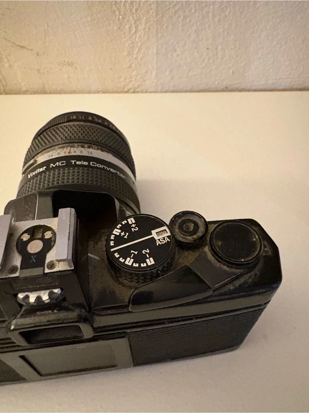 Olympus Black SLR Film Camera with 50mm Zuiko Lens